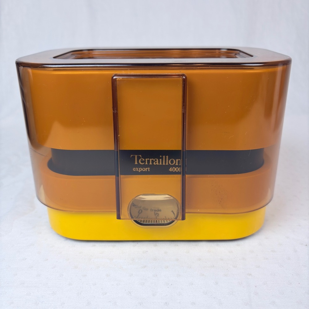 Terraillon Export 4000 Kitchen Scale Vintage Yellow Amber MCM Made in France